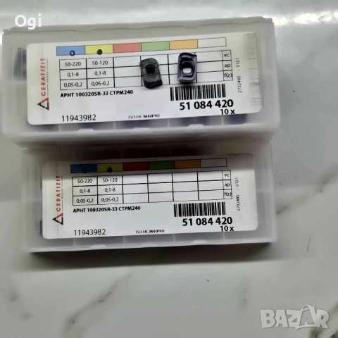 Твърдосплавни пластини Ceratizit APHT 100320SR-33 CTPM240, снимка 2 - Стругове - 54530690