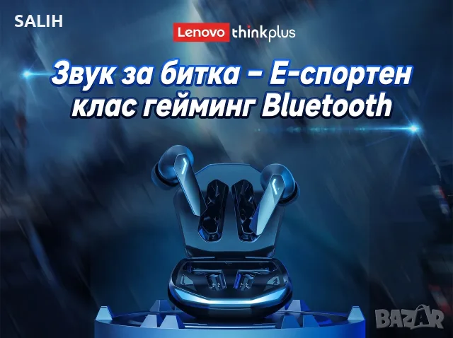 Lenovo GM2 Pro Геймърски Слушалки Bluetooth 5.3 Спорт HD Разговори Шумопотискане Микрофон, снимка 3 - Bluetooth слушалки - 55407118