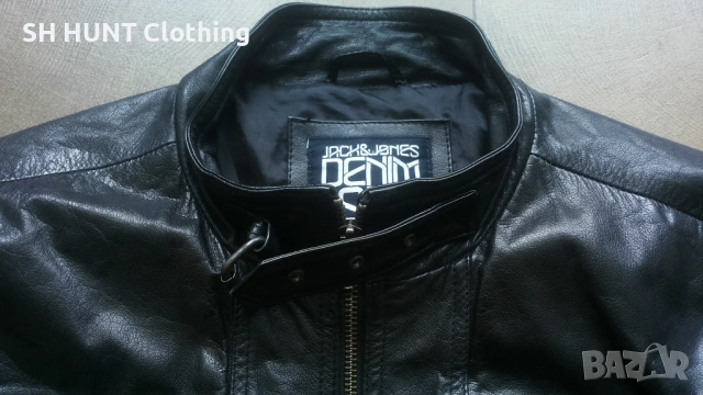 Jack & Jones OSONIC LEATHER Jacket Размер M мъжко яке естествена кожа 13-27, снимка 4 - Якета - 54803523
