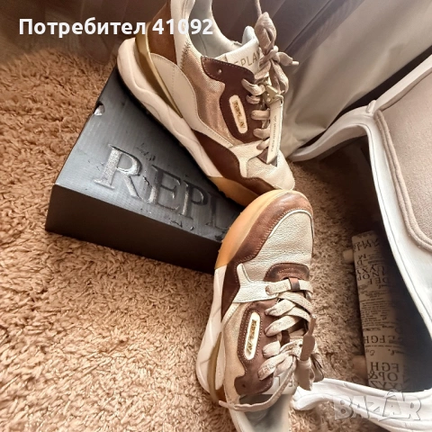 Кожени обувки Replay 40 номер, снимка 4 - Дамски ежедневни обувки - 54399402