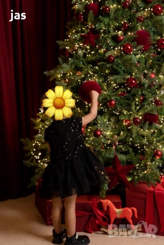 Рокля с пайети 6-9мес (74см), снимка 3 - Бебешки рокли - 53121527