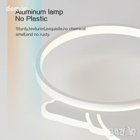 Детска таванна лампа астронавт LED с дистанционно, 38W, 3800LM, димируема 3000K-6500K, 49 см, снимка 5 - Лед осветление - 54641356
