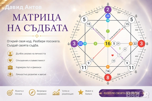 Разкрий своята съдба! Пълен личен анализ в PDF (Промо цена: 15 евро)