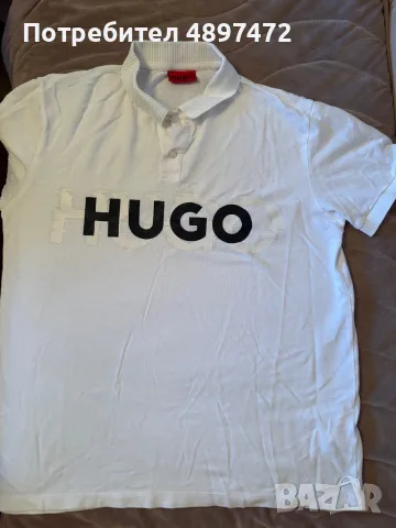 Бяла тениска Hugo 