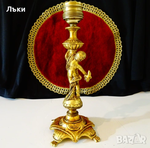Бронзов свещник Ангел,гълъб,25 см.,670 гр. , снимка 5 - Антикварни и старинни предмети - 55104191