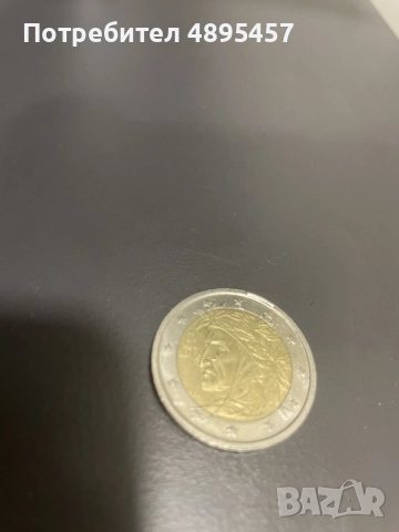 монета 2€ с дефект 