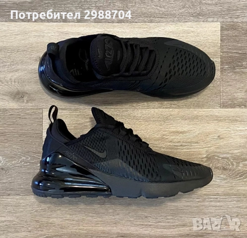 Маратонки Nike 270 AIr Max 270 triple black, снимка 2 - Маратонки - 55247086