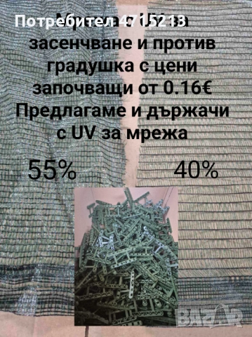 Мрежа за оранжерии , огради и др.