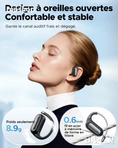 Нови спортни Bluetooth 6.0 слушалки Truefree DS1 Open-Ear – 40ч батерия, Смарт приложение , снимка 2 - Слушалки и портативни колонки - 54640405