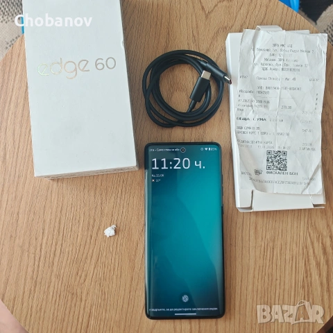 Moto edge 60, 256GB, Разширяема RAM 8 + , останала гаранция 18м към Зора, 5200mAh Батерия на 100%, снимка 2 - Motorola - 54986432