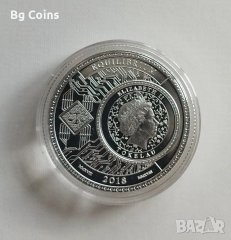 Сребро 1 OZ 2018 Дърво , снимка 2 - Нумизматика и бонистика - 54378784