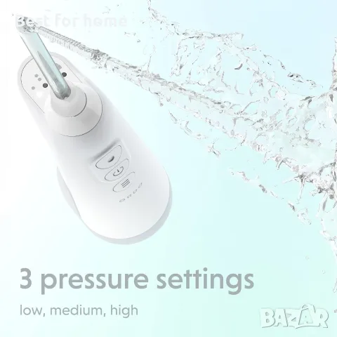 ORDO Hydro Sonic Water Flosser, безжичен, 3 настройки на налягането, бял | Пътен воден флосър, USB , снимка 7 - Медицинска апаратура - 55585378