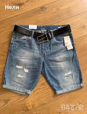 H&M Мъжки нови жестоки къси дънки, снимка 9 - Къси панталони - 55135921