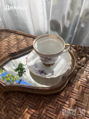 Теменужена нежност💜 Сет за кафе/чай , снимка 4 - Чаши - 55646725