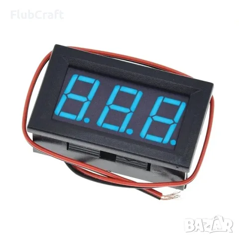 0.56inch 4.5-30V Двужилен LED Волтметър – Червен, снимка 3 - Друга електроника - 55533652