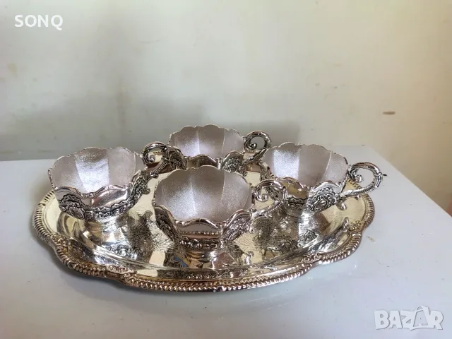 Страхотен Посребрен Сервиз