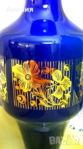 Ваза със златни цветя-чудна! , снимка 2 - Вази - 54200439