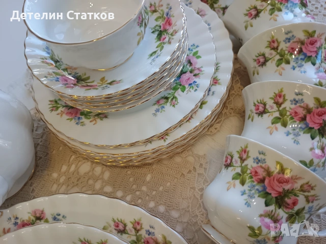 Порцеланов сервиз Royal Albert "Moss Rose", снимка 8 - Сервизи - 55287585