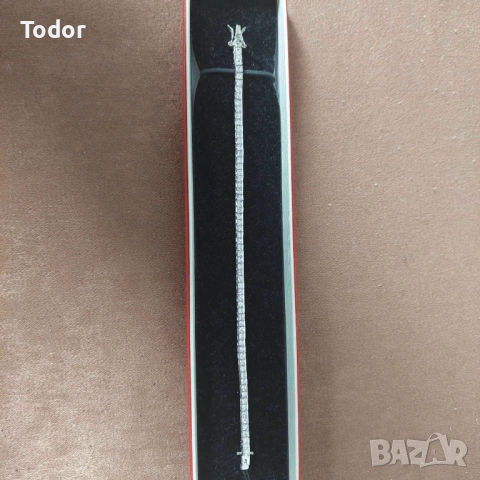 Сребърна тенис гривна проба 925