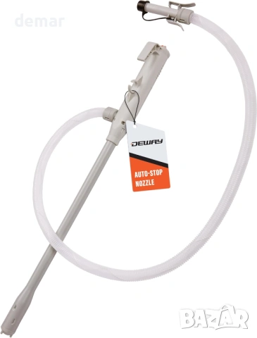 Помпа за прехвърляне на гориво DeWay с батерии и дюза с автоматично спиране