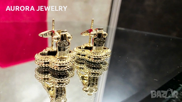 Van Cleef & Arpels VCA Gold Black Onyx Vintage Alhambra Clips Дамски Обеци, снимка 7 - Обеци - 54500489