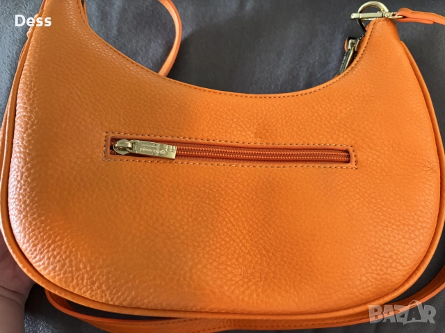 Оригинална оранжева чанта Pierre Cardin, снимка 3 - Чанти - 55178213