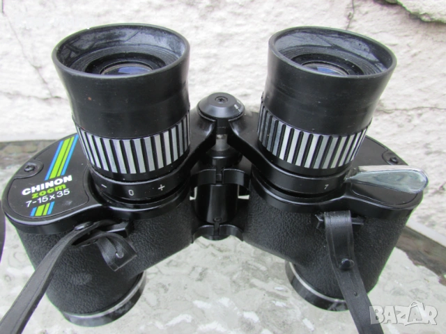 Японски бинокъл Chinon 7-15×35, снимка 8 - Екипировка - 54397993