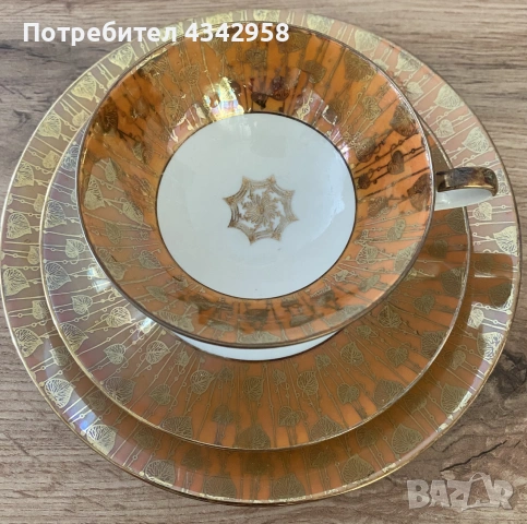 Порцеланов комплект за чай Alka Kunst Alboth & Kaiser Bavaria – 1958–1960 г., снимка 2 - Антикварни и старинни предмети - 55206670