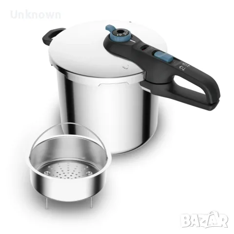 Тенджера под налягане Tefal Secure Trendy P2580701, снимка 3 - Съдове за готвене - 55433517