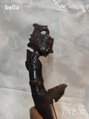 Автентичен индонезийски нож-сабя тип Голок, снимка 13 - Антикварни и старинни предмети - 54112363