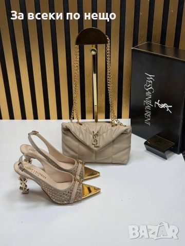 Yves Saint Laurent Дамски Бежови Обувки На Ток Код SK1834
