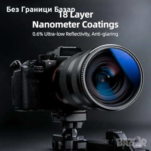 Нов 67mm CPL Поляризационен Филтър 18 Layer MRC HD Glass за фотоапарат, снимка 5 - Обективи и филтри - 54103849