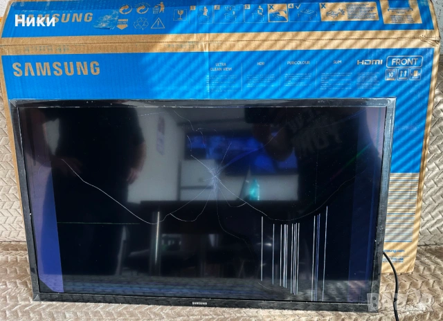 Чисто нов телевизор SAMSUNG UE32T4305AK със счупен екран за части