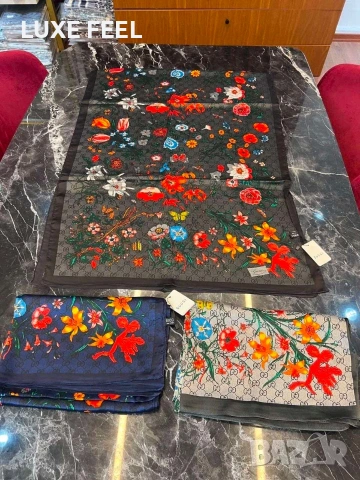 Gucci 🔥 Chanel 🔥 Hermes 🔥Goyard 🔥Копринени Шалове , снимка 11 - Шалове - 54946469