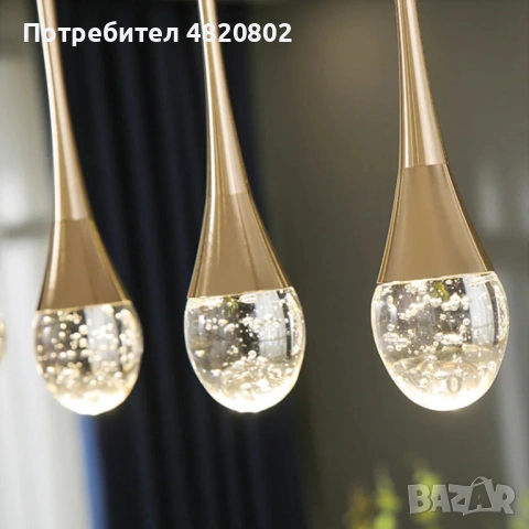 GoldenBubble дизайнерска висяща лампа, снимка 4 - Полилеи - 54565121