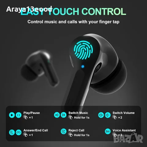 Bluetooth Безжични Слушалки Cervanta i17 с LED Дисплей – Hi-Fi Звук, Deep Bass, До 35 часа, снимка 3 - Безжични слушалки - 55583961