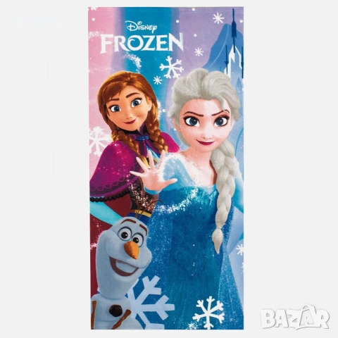 Детска кърпа микрофибър Frozen Елза и Ана 70x140 см_1260440