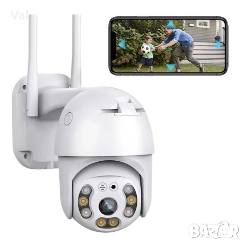 WIFI камера за видеонаблюдение, 8 MP 2160p, външно/вътрешно, 4x увеличение, въртене, снимка 6 - IP камери - 55167858