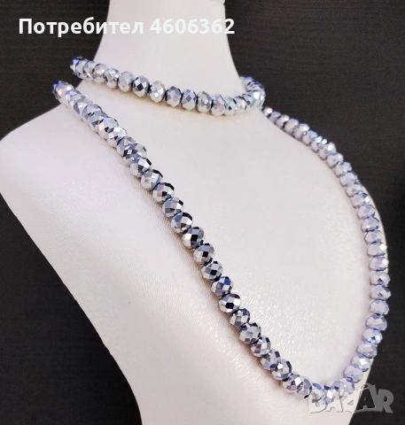 ръчно изработени колие и гривна от мъниста , снимка 2 - Гривни - 54308855