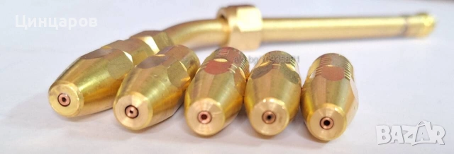 Оксижен комплект-бутилки O2/5л. и газ/2.4л, човкa с дюзи 5бр, вентили газ-кислород , снимка 2 - Други инструменти - 54048640