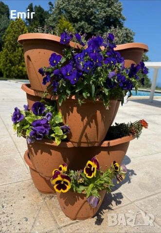 Саксия (кула) за отглеждане на ягоди от 4бр