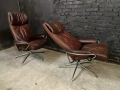 Чифт дизайнерски кожени релакс кресла Stressless Metro, снимка 4