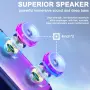 Караоке колона с 2 безжични микрофона, Bluetooth, 200W Peak, TWS и LED светлини, снимка 8