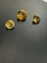 Комплект естествени цитрини 6.95 ct – централен камък 3.45 ct + чифт 1.75 ct , снимка 3