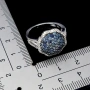 925 Сребърен пръстен със сапфири, снимка 2