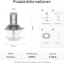 Кухненски чопър SIMPLUS 2.5 л, 300 W, стъклена купа, месене, снимка 2