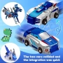 Нови Магнитни трансформиращи коли роботи Robocrash детска играчка 2 броя, снимка 3