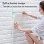 Самозалепващи бели 3D тухлени тапети 2990, снимка 3