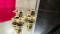 Van Cleef & Arpels VCA Gold Black Onyx Vintage Alhambra Clips Дамски Обеци, снимка 7