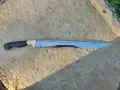 Ръчно изработен Голям нож /ятаган Черен текстолит , снимка 2